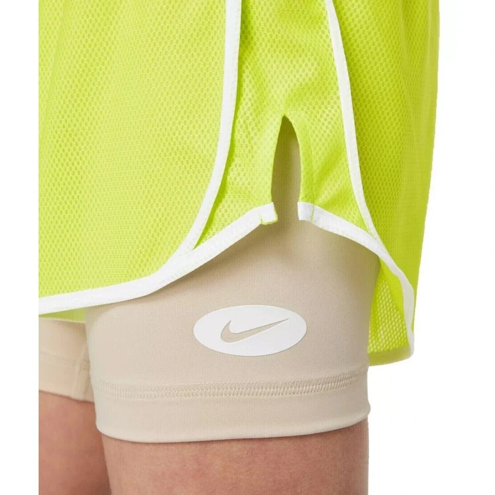 NIKE DRI-FIT TEMPO‎ LINED RUNNING SHORTS Youth Girl Medium 10-12 Atomic Green